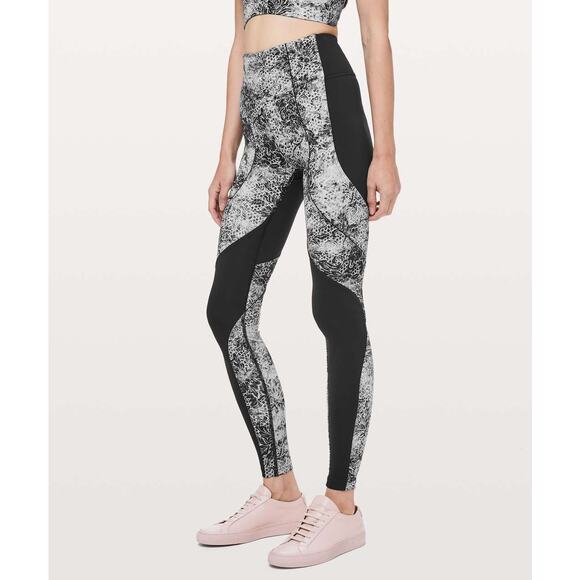 lululemon athletica Pants - Lululemon Sweat & Repeat Tight *28" Black / Serigraph Starlight Black Multi